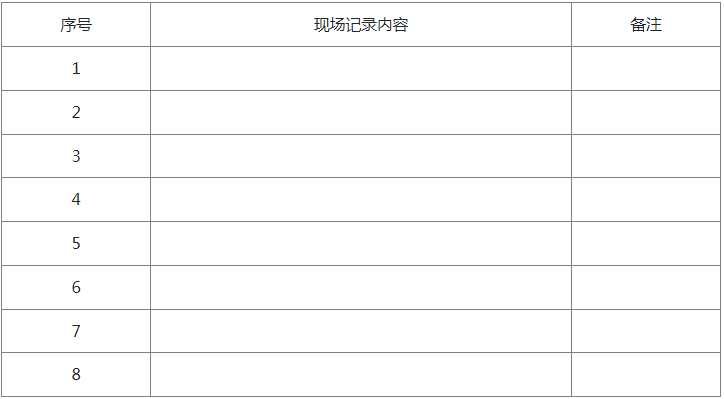 附件三：浙江省家庭居室裝飾裝修全屋定制合同開工前現(xiàn)場記錄表