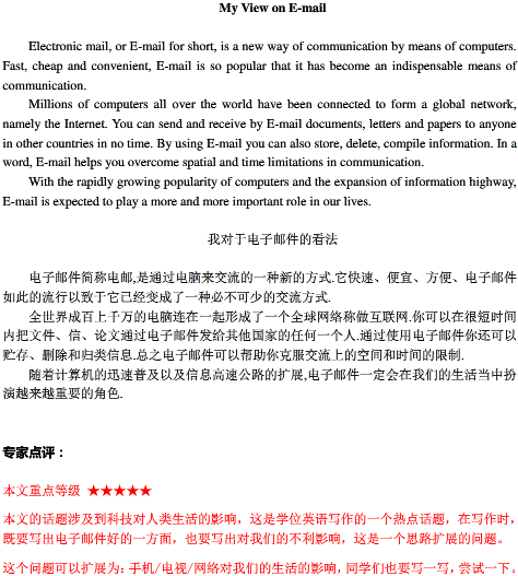 學位英語作文預測題